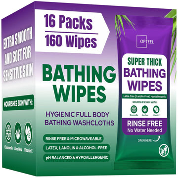 Bathing Wipes Super Thick – Shower Alternative | , No-Rinse Full-Body Wipes