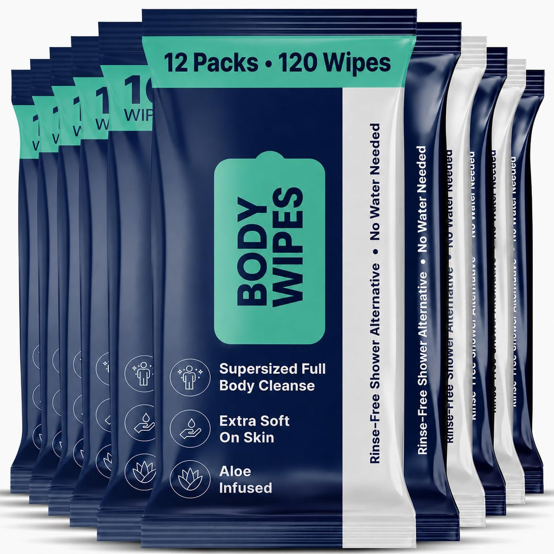 Opteel Body Wipes 12 Packs - 120 Wipes